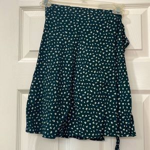 Brandy Melville Floral Tie Skirt